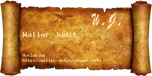 Waller Judit névjegykártya